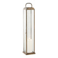 Herslev Lantern, glass/metal, antique brass look, 12x12x60 cm