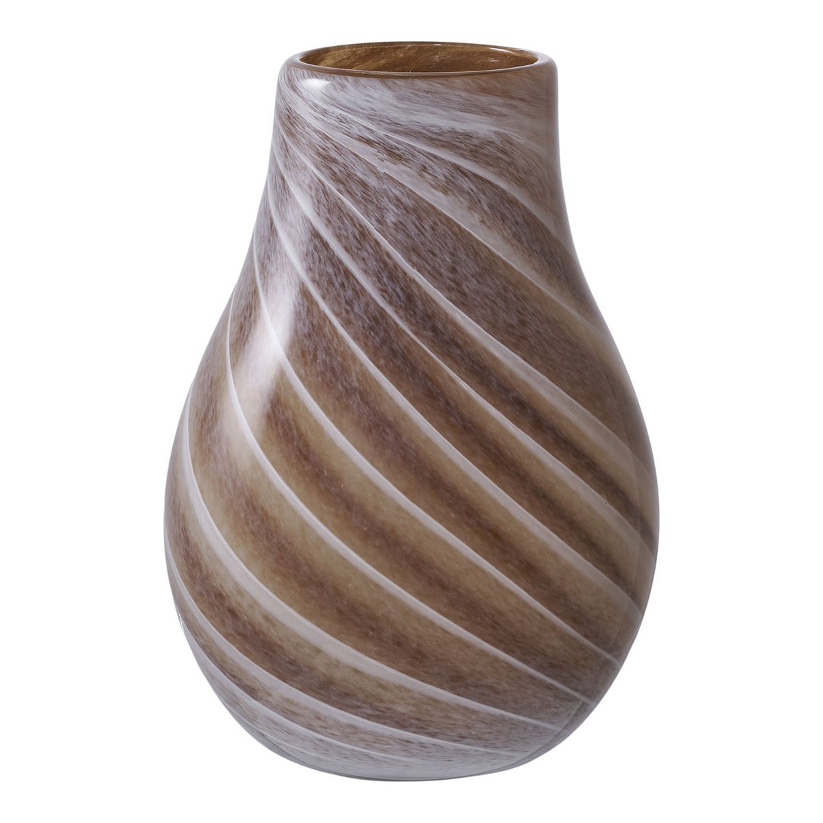 Braune Glas-Vase Ø16x23 cm - Moderne Designer-Vase