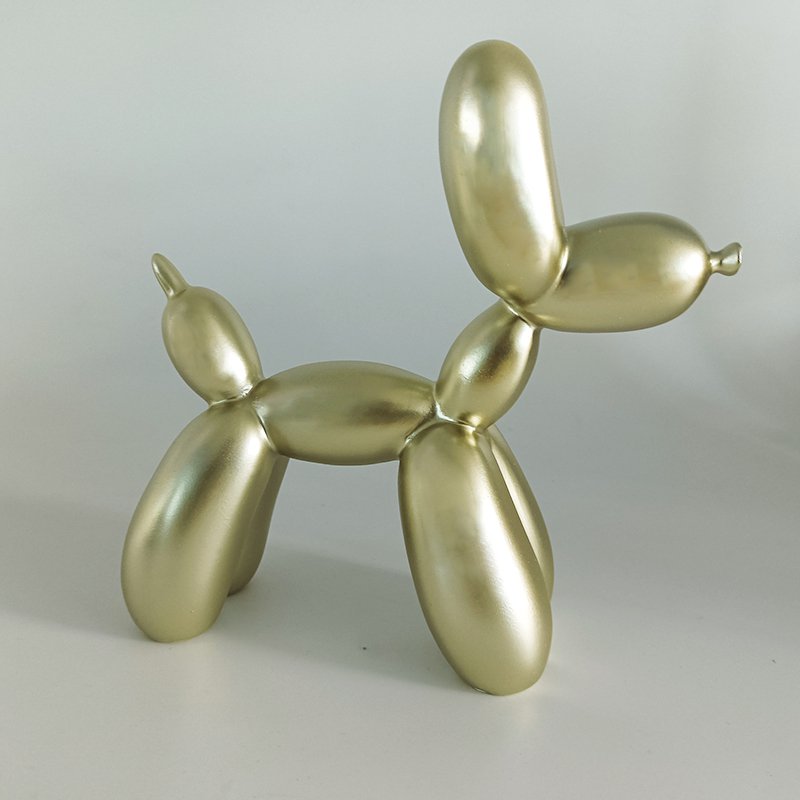 Polyresin-Ballonhund Gold