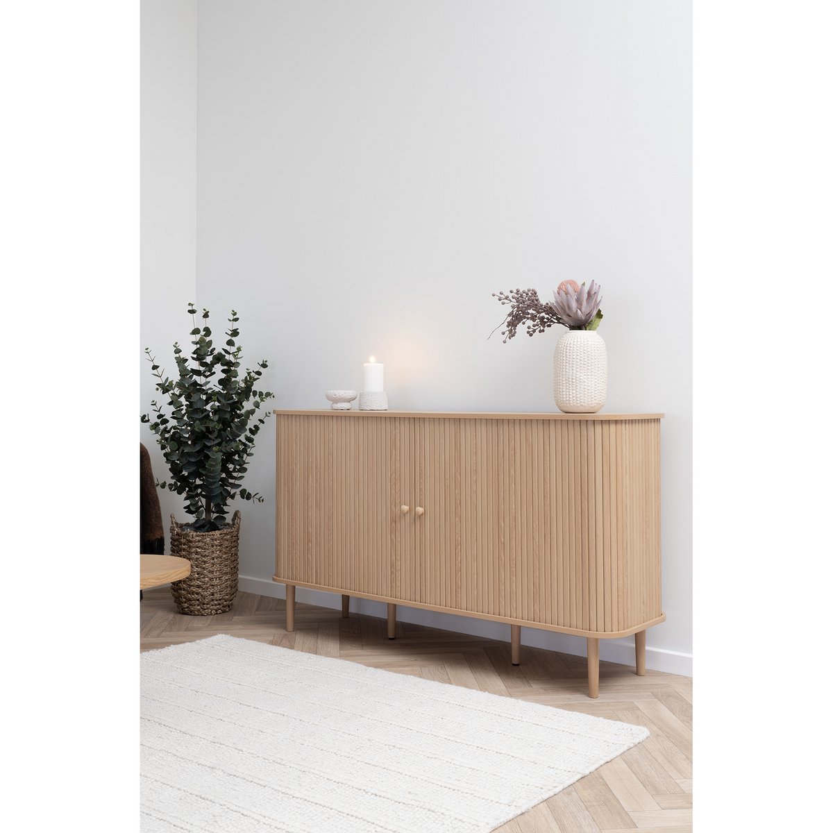 Nikko Sideboard – Natur, MDF/Kiefer, 140 x 40 x 79 cm