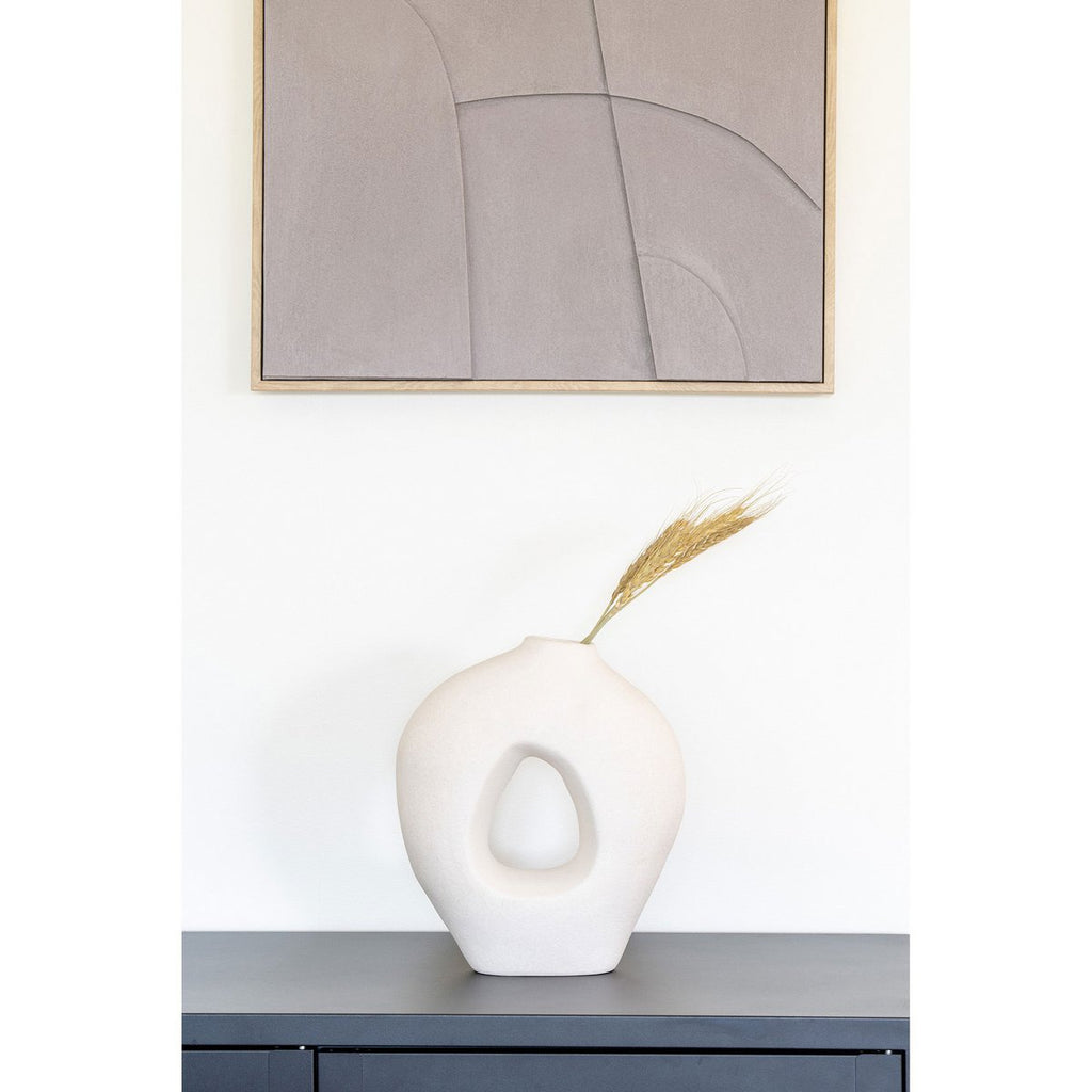 Keramik-Vase in Weiß - stilvolle hohe Deko-Vase 27,8 cm