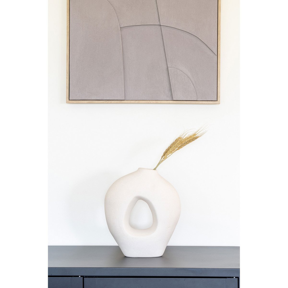 Keramik-Vase in Weiß - stilvolle hohe Deko-Vase 27,8 cm