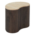 Cadiz Side Table - Dunkelbraun, MDF/Dekorpapier, 50x33x44 cm