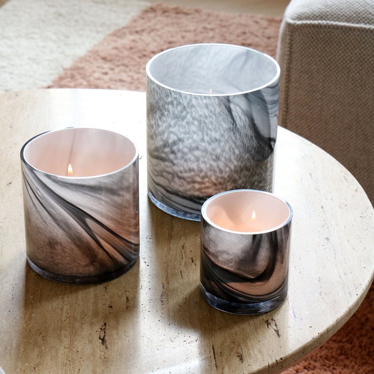 Tee - Lichthalter - Celtic Marmor (Set von 2 Teilen)