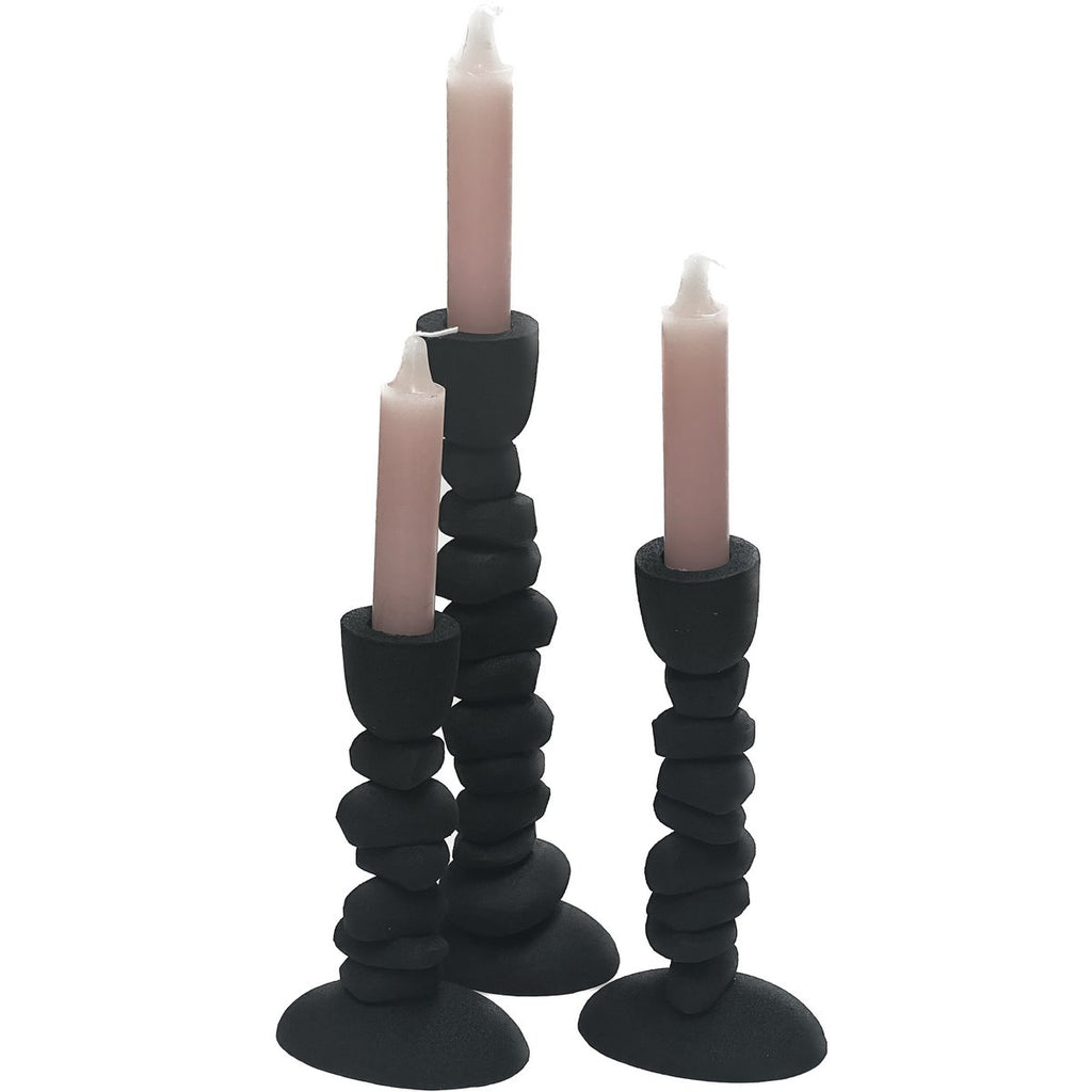 Nechi schwarz L10 x B8 x H28/22/19 cm – 3 Stück