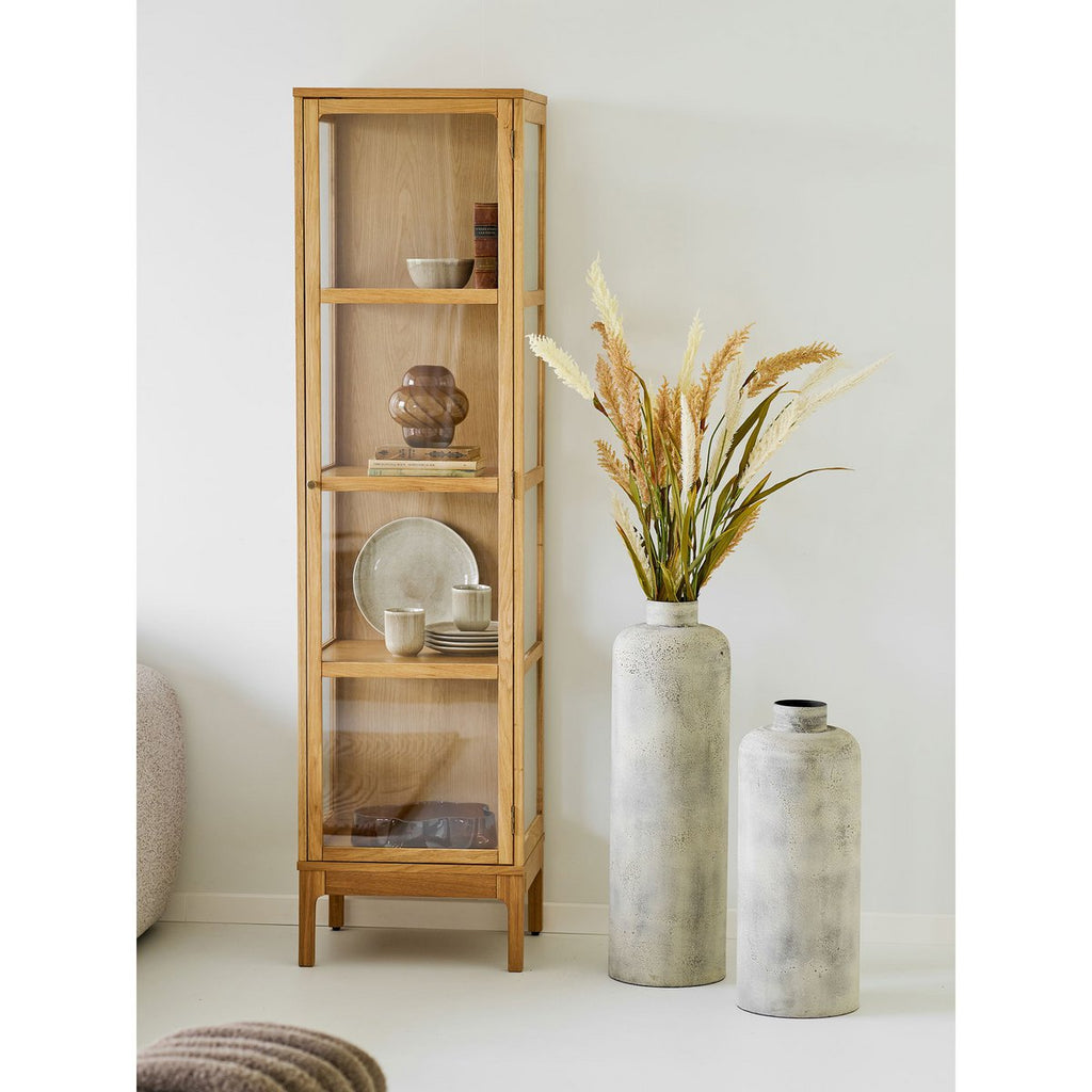 Hou Decorative pot, metal, antique beige, ø24x60,5 cm