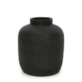 Peaky Vase Schwarz L - Große Designer Terrakotta Vase von Bazar Bizar"