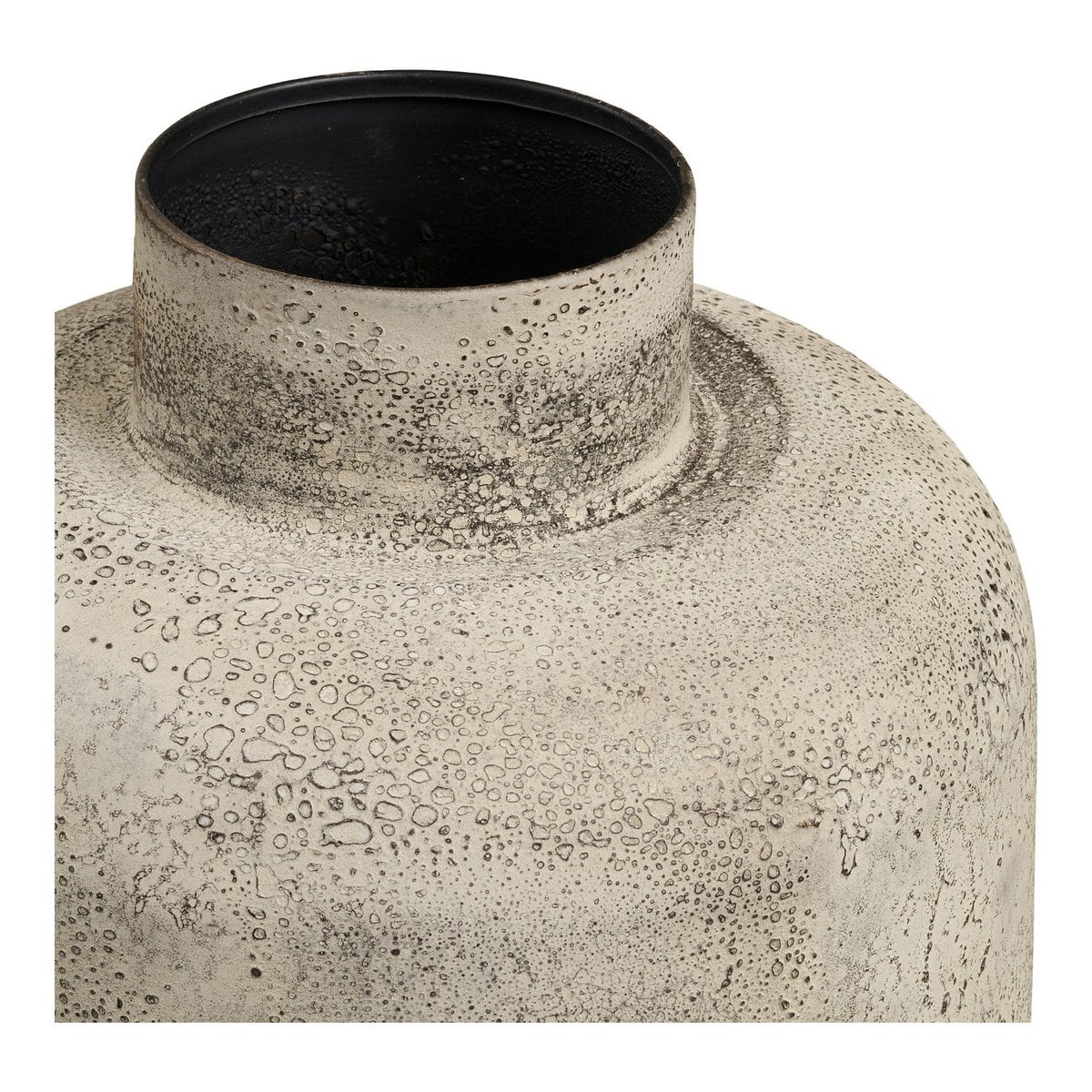 Hou Decorative pot, metal, antique beige, ø24x60,5 cm