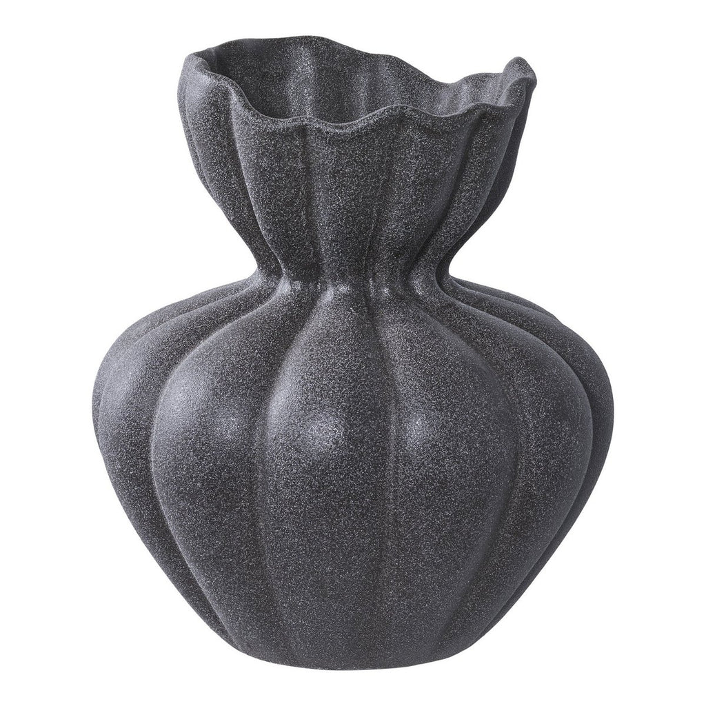 Schwarze Keramik-Vase Ø17,2x19,4 cm - Moderne Designer-Vase