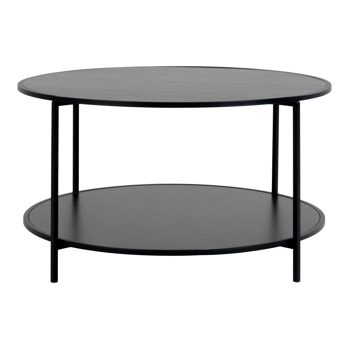 Vita Couchtisch - Schwarz, Stahl, ø80x45 cm