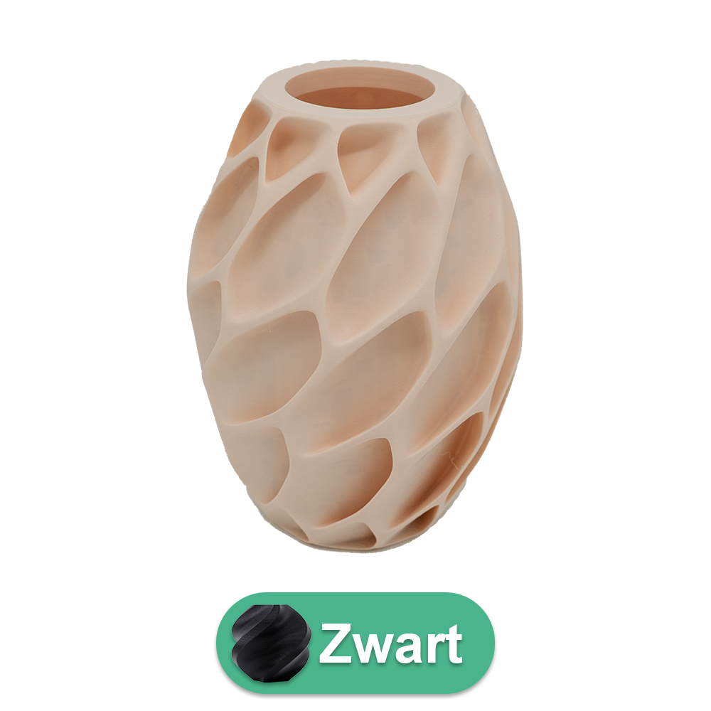 Oruna 3D-Vase – 3D-gedruckte Vase – nachhaltiges PLA – geeignet für künstliche Blumen