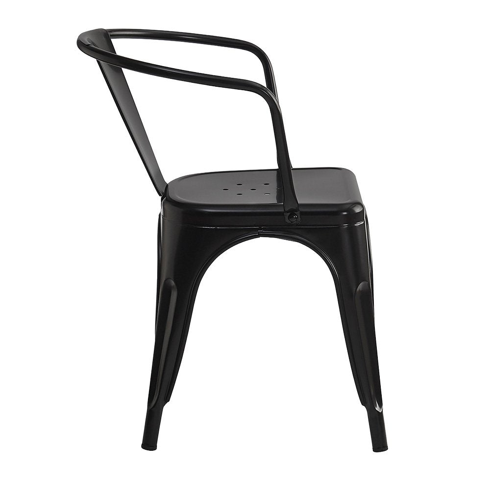 Esszimmerstuhl 52x58x79 cm, schwarzes Metall