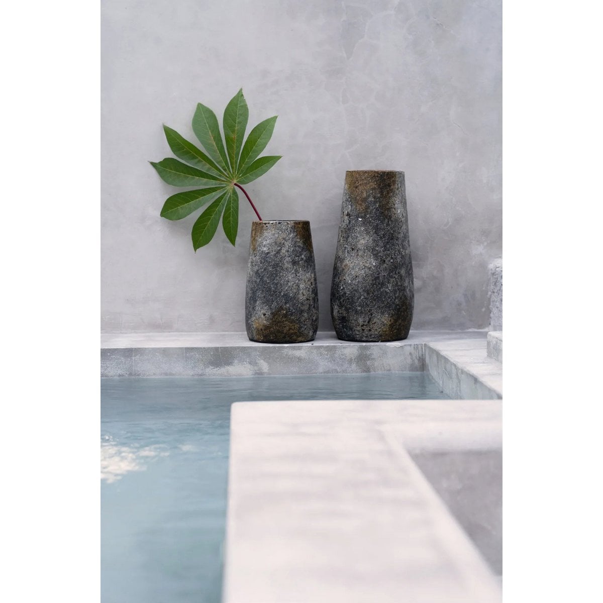 Vase – Antikgrau – L