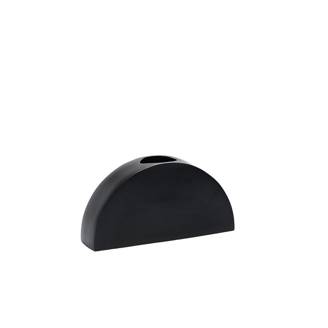 Ovalle Vase Schwarz - Moderne Designer-Vase aus Metall von Vase The World