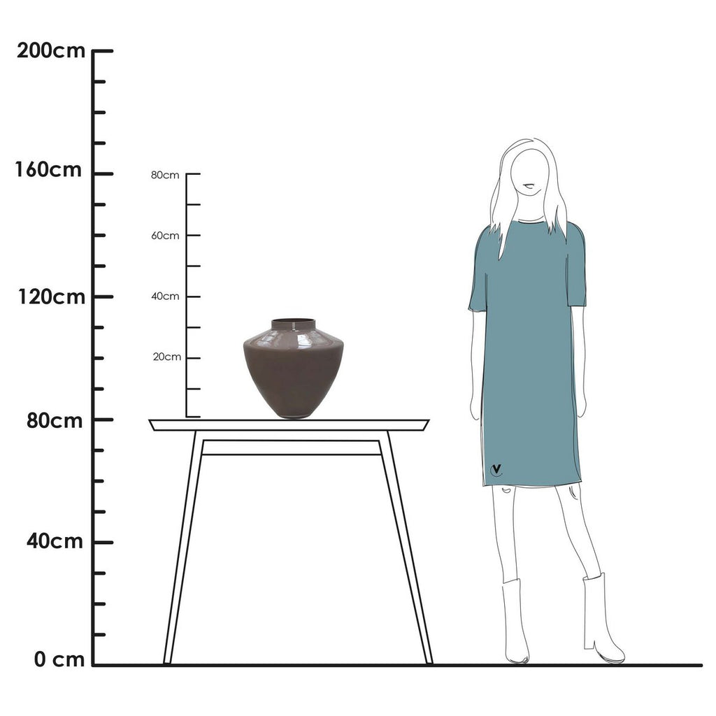 Kagera Vase Erdtöne - moderne Designer-Vase Detailansicht