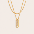 Mama Zircon Tag NECKLACE