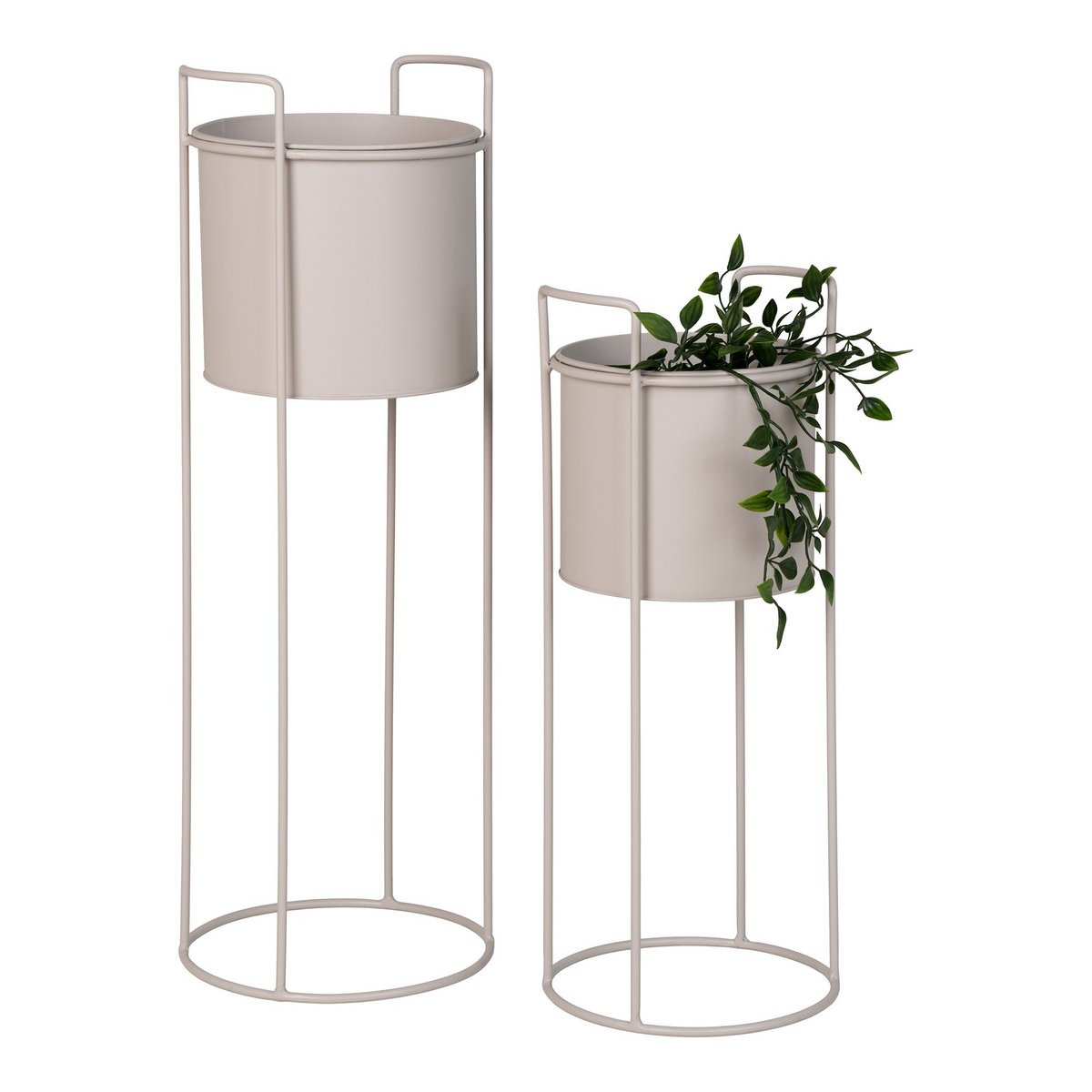 Rabo Flower Stand - Blumenständer, Stahl, Sand, 2er-Set