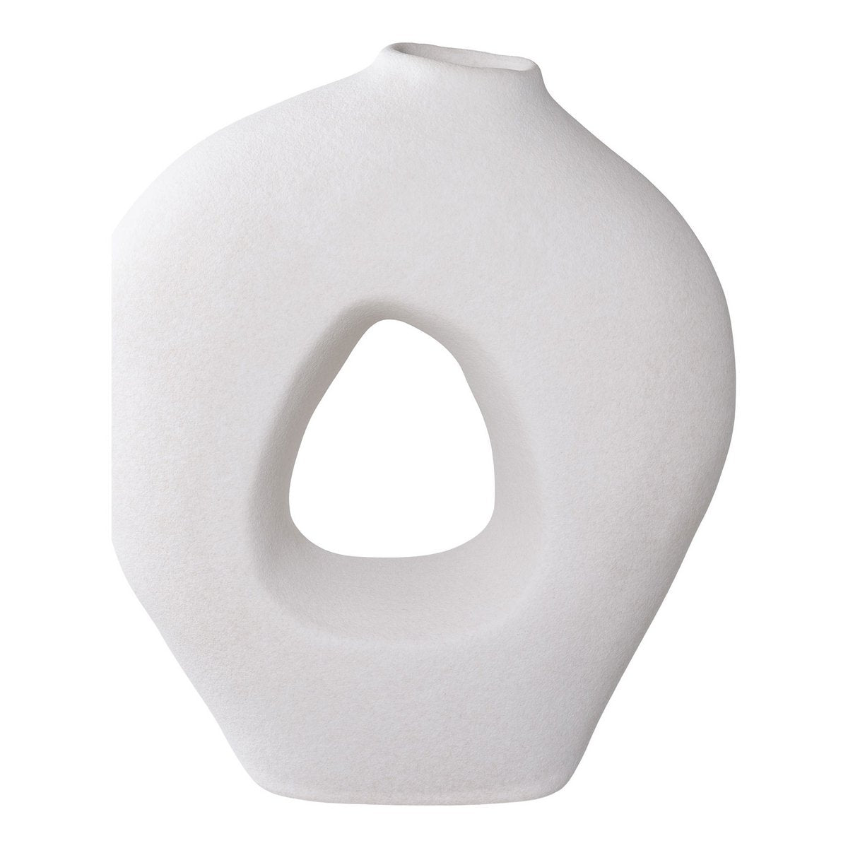 Weiße Keramik-Vase 24x10,5x27,8 cm - Moderne Designer-Vase