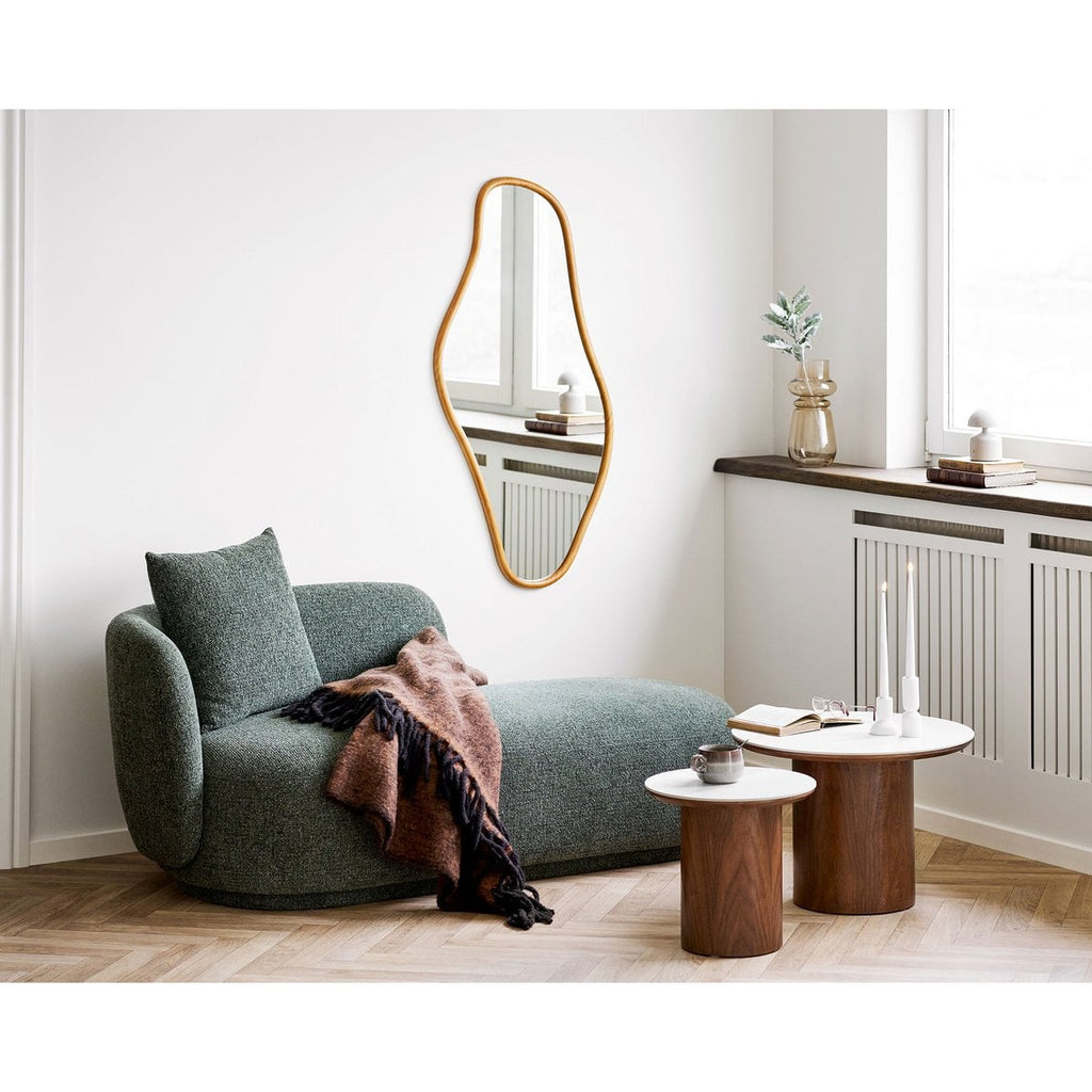 Wandspiegel Brandsby asymmetrisches Freiform-Design Holzrahmen