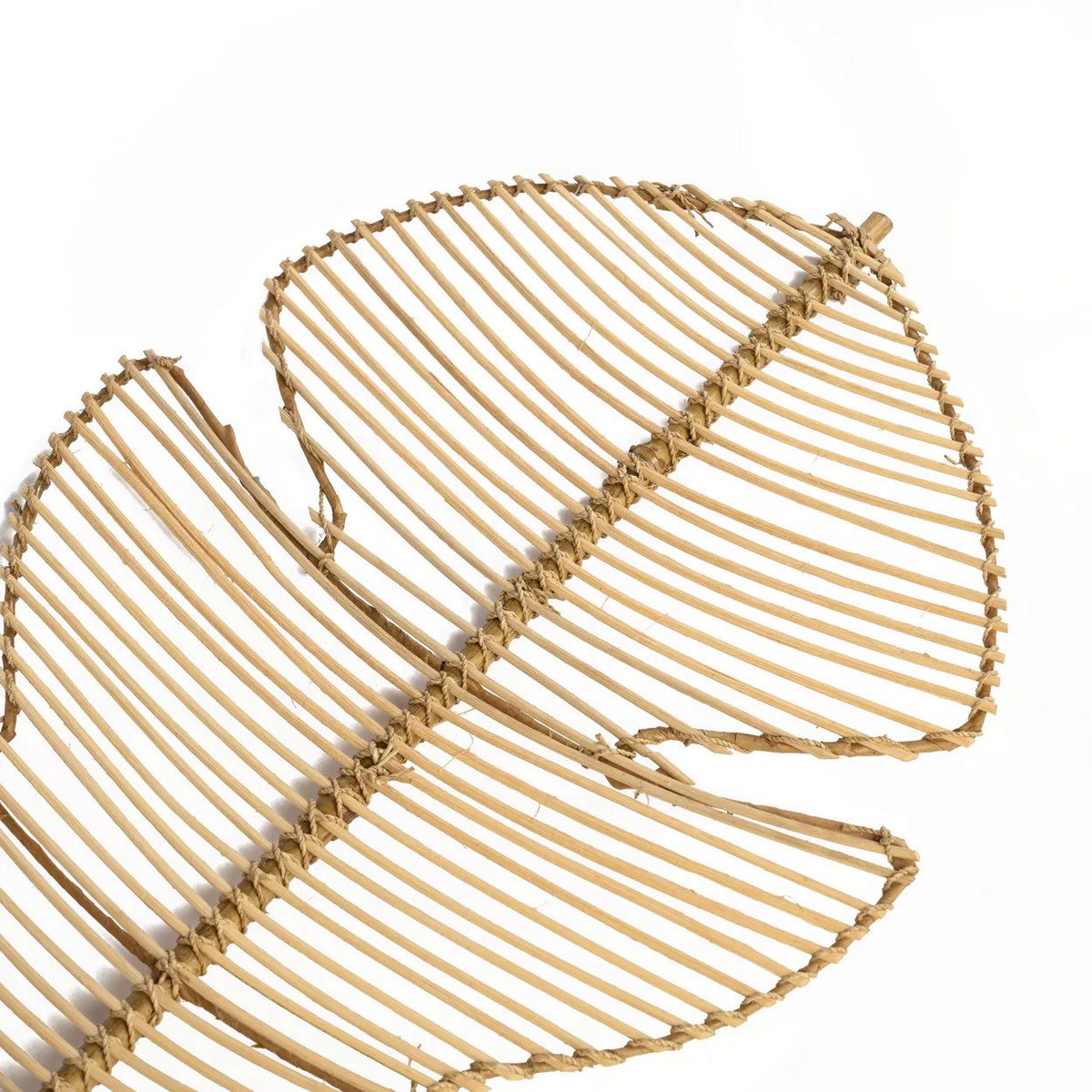 Designer Rattan-Blatt Monstera - elegante Boho Deko