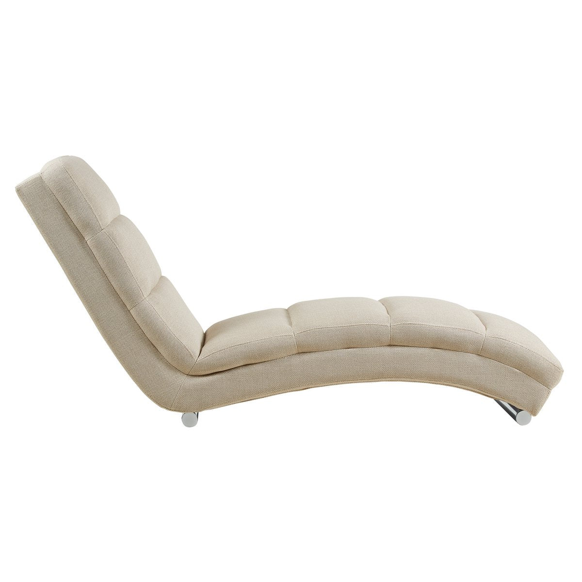 Chaiselongue Strukturstoff Beige
