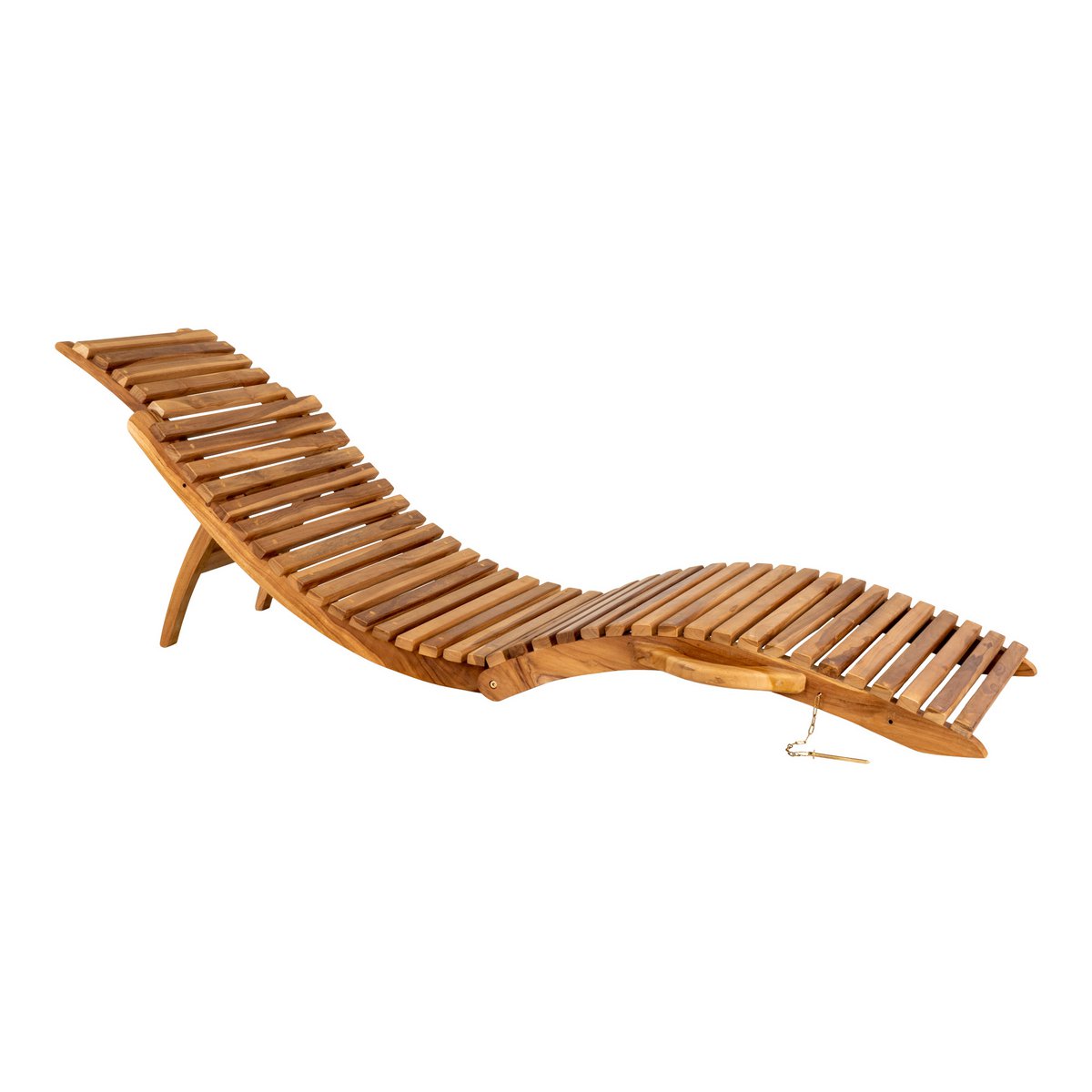 Arrieta Sonnenliege – Natur, Teak, 160 x 50 x 25 cm