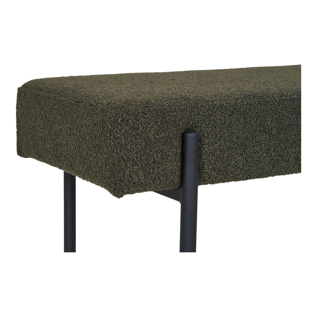 Swindon Bank Dunkelgrün – Polsterbank 100 cm | Stahl & Stoff