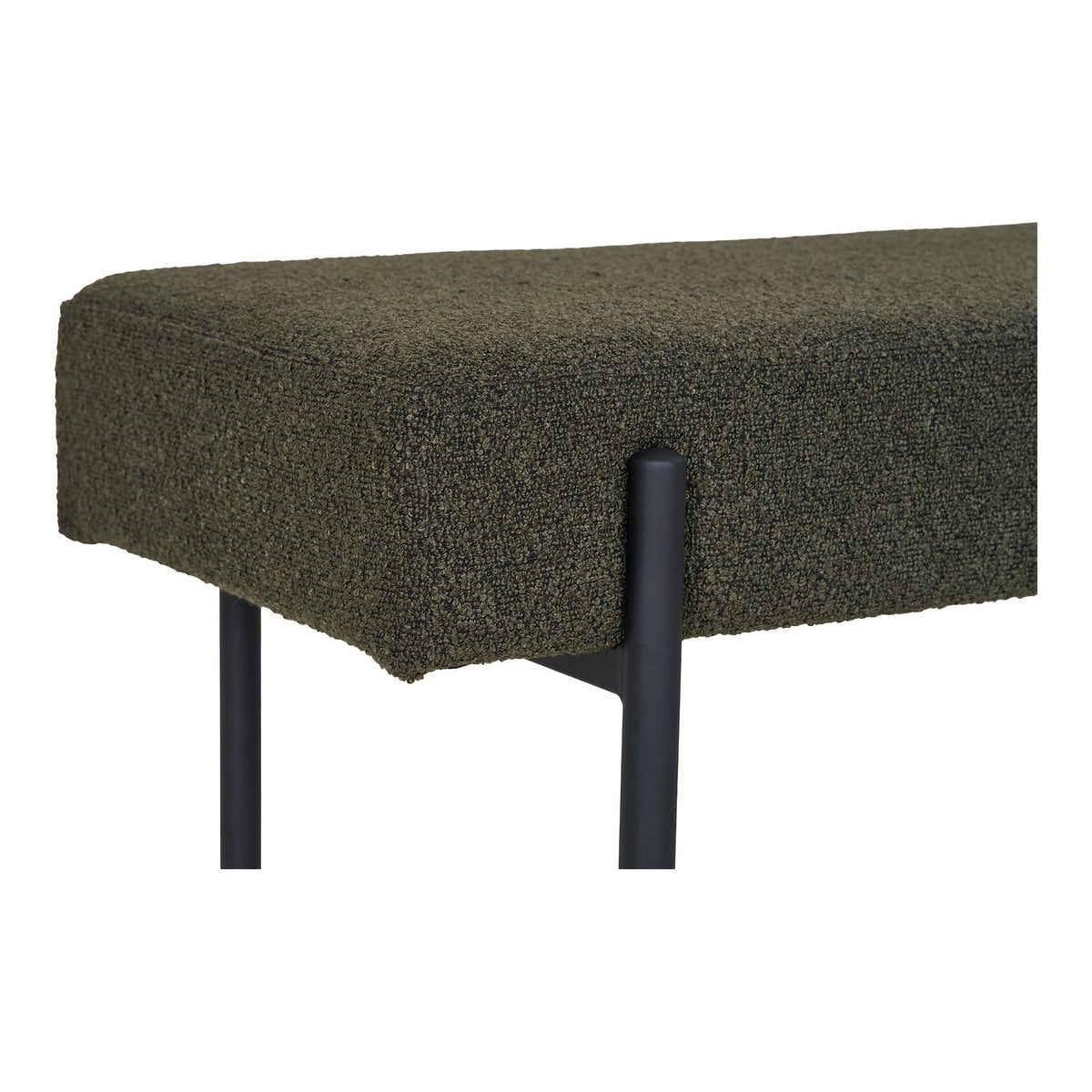 Swindon Bank Dunkelgrün – Polsterbank 100 cm | Stahl & Stoff