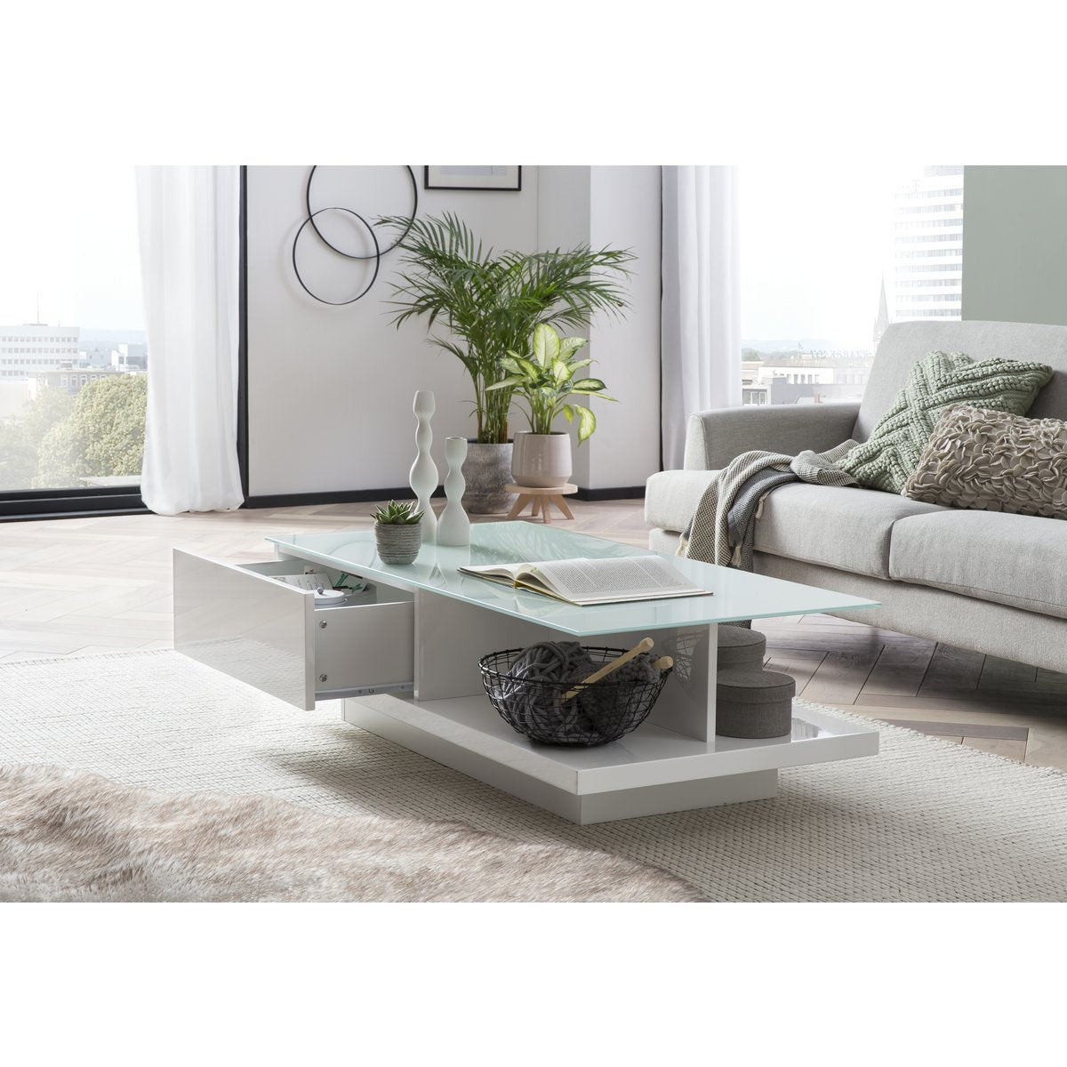 Couchtisch 120x60x36 cm weiß
