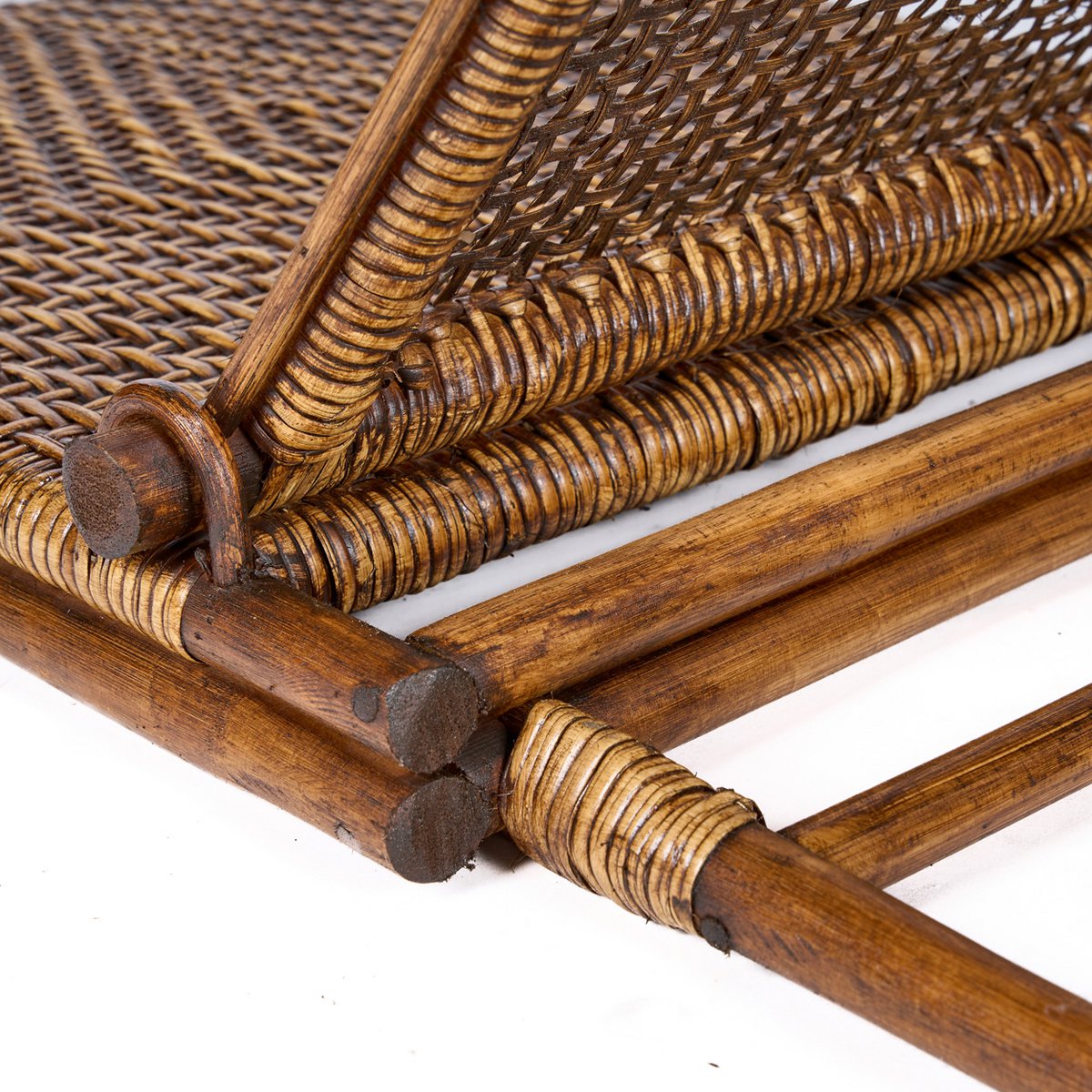 Bodenliege Rattan 110cm Längenansicht