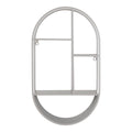 Feira Wandregal – Wandregal, oval, Stahl, kühles Grau, 35 x 15 x 60 cm