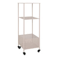 Torres Metallwagen – Stahl, Grau, 3 Regale, 35 x 35 x 100 cm