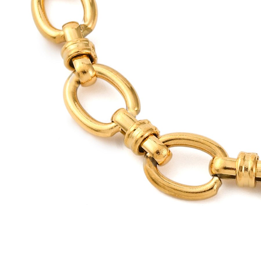 LOUIZ Mesh-Gliederarmband Goldfarben