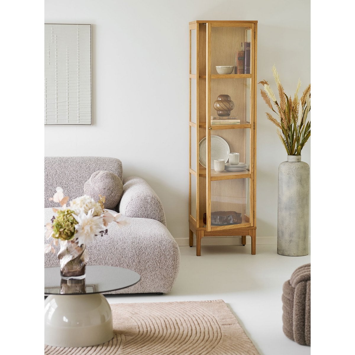 Hou Bodenvase Metall antik-beige ø24 cm - Detailansicht