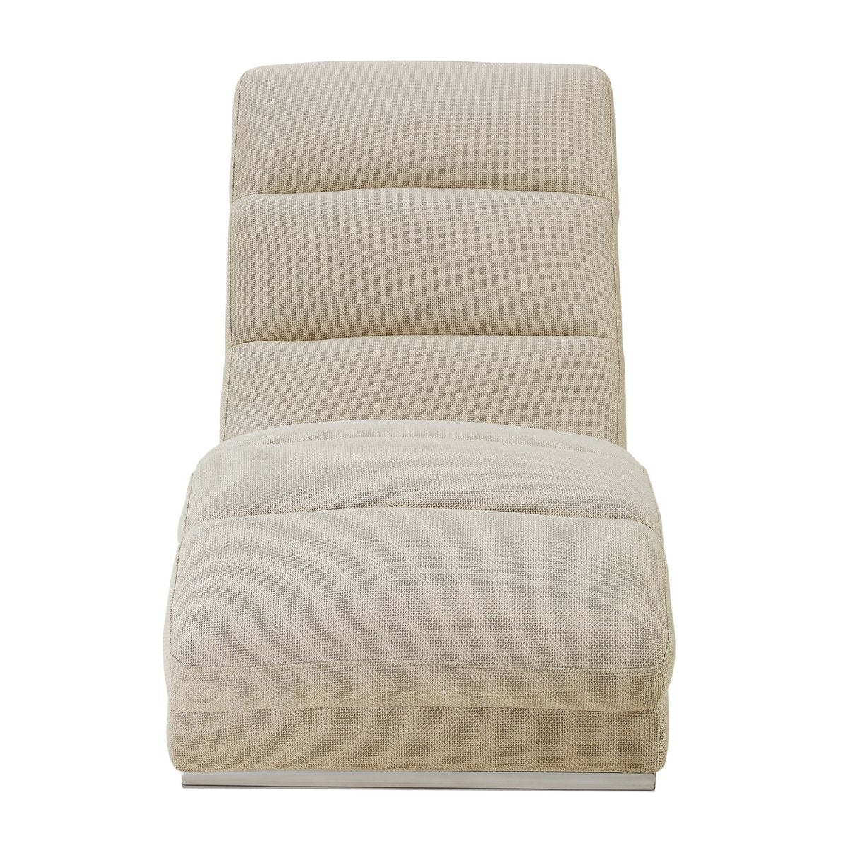 Chaiselongue Strukturstoff Beige