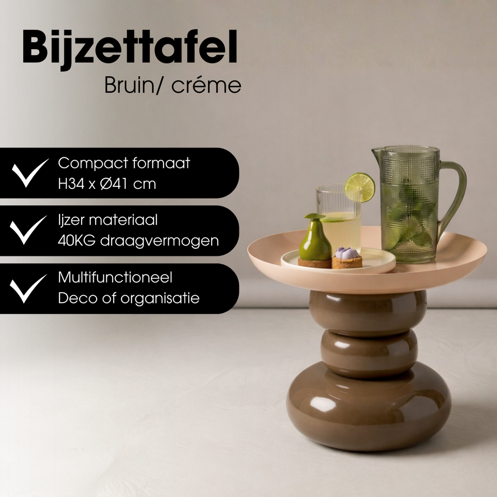 Beistelltisch Zita Ø41 cm – kompaktes Design für Sessel und Sofa