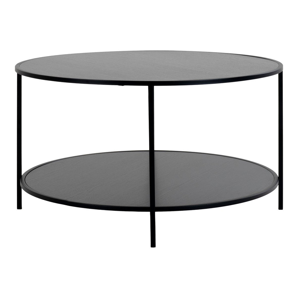 Vita Couchtisch - Schwarz, Stahl, ø80x45 cm