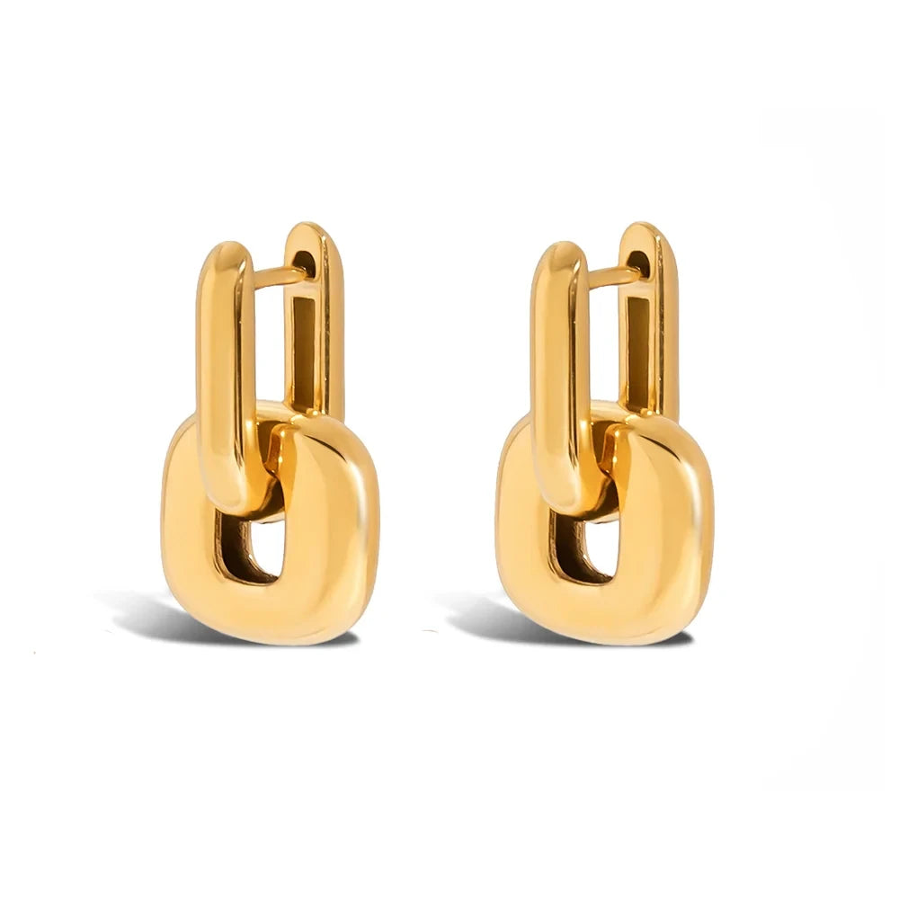 LOUIZ Gliederohrringe Gold