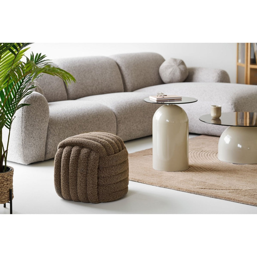 Napier Pouf, brown, 48x48x43 cm, HN1294