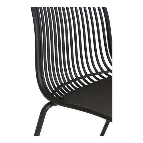 Branson Garden Stuhl - Schwarz, stapelbar, 55x46,5x82 cm - 4 -Set von 4