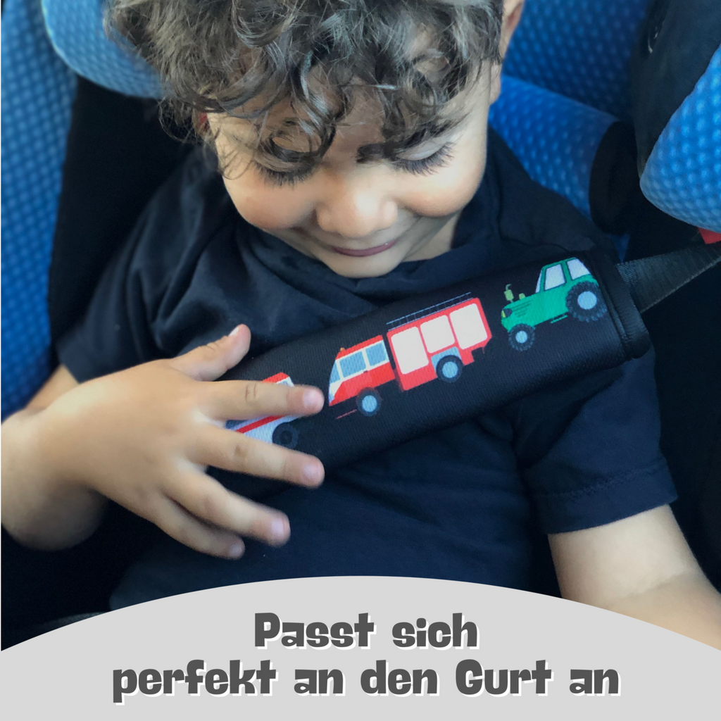 HECKBO Gurtschoner mit Fahrzeug-Motiven - Detailansicht