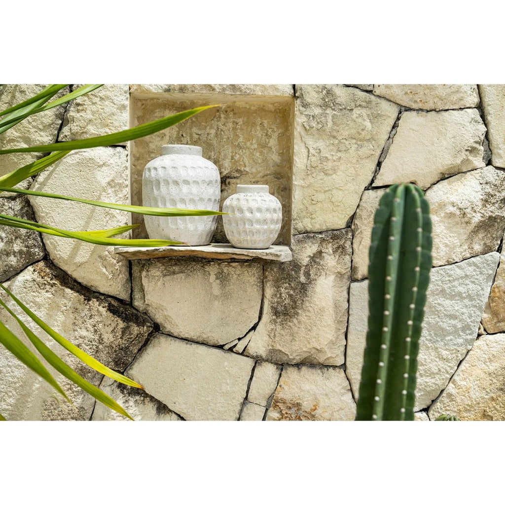 Große Beton-Vase - stilvolle Wohndekoration gra