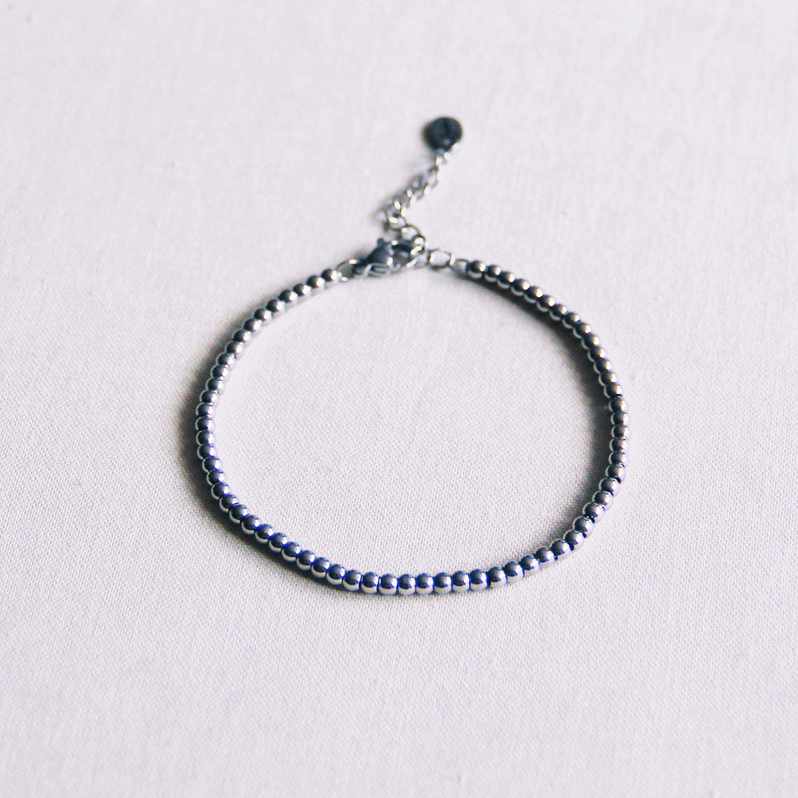 SA831: Stahlperlenarmband "Klein" - Silber