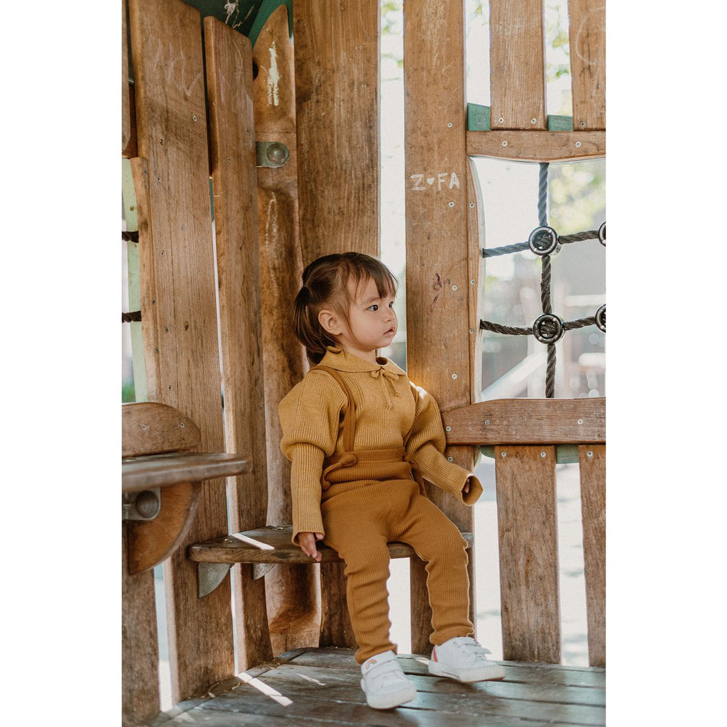 Baby Knotenpullover aus Baumwolle – Violett | La Olivia Kids