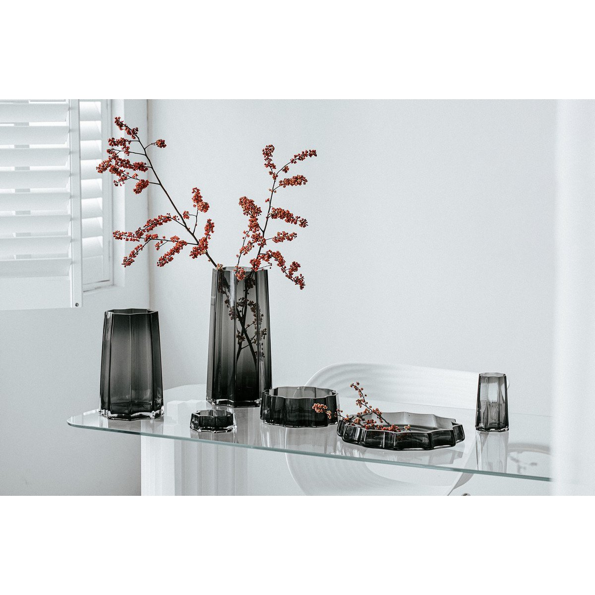 Modern-Classic Luxury Vase, stilvolles Design, LENOX 30 Grey