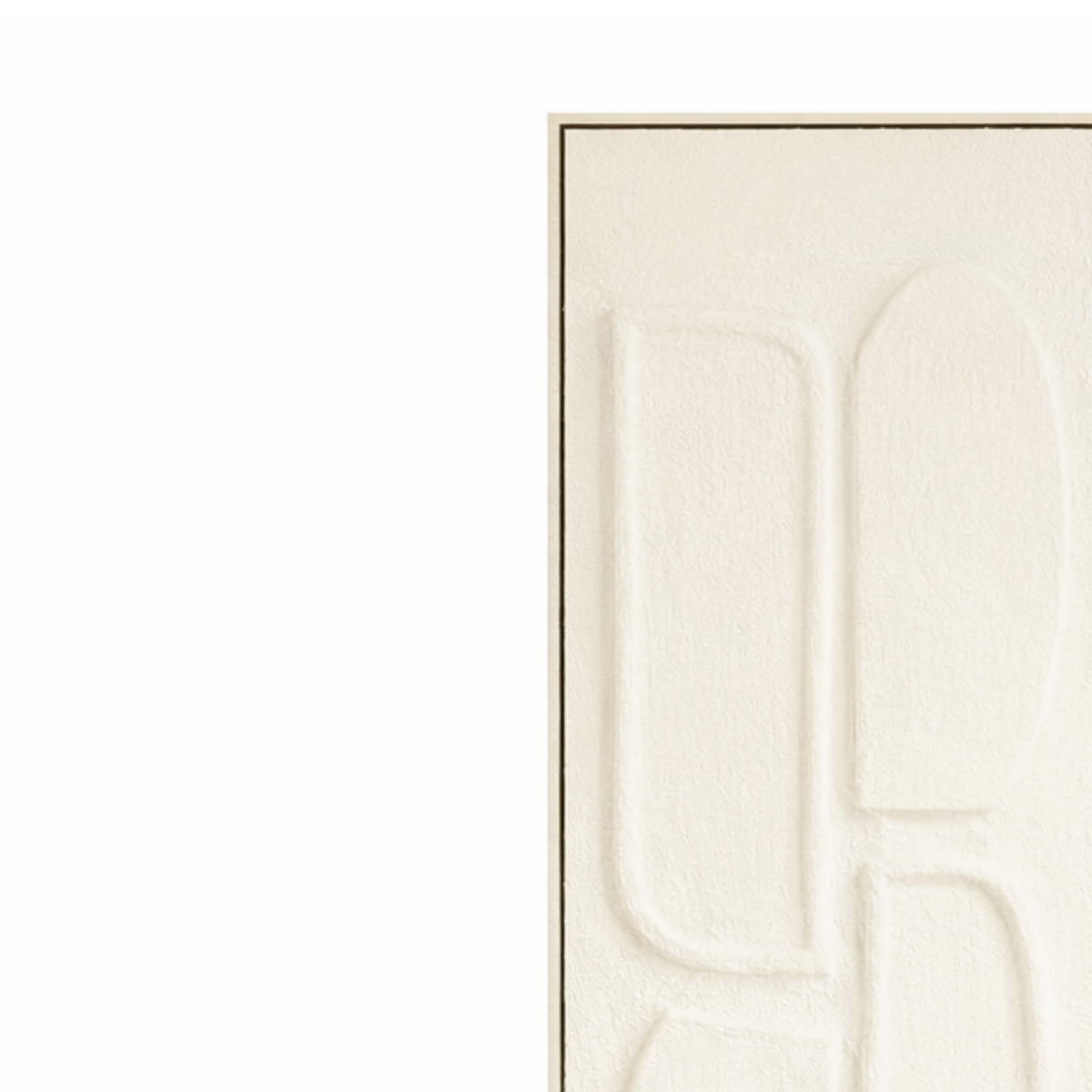 Wanddekoration Beige Relief an der Wand im modernen Wohnzimmer