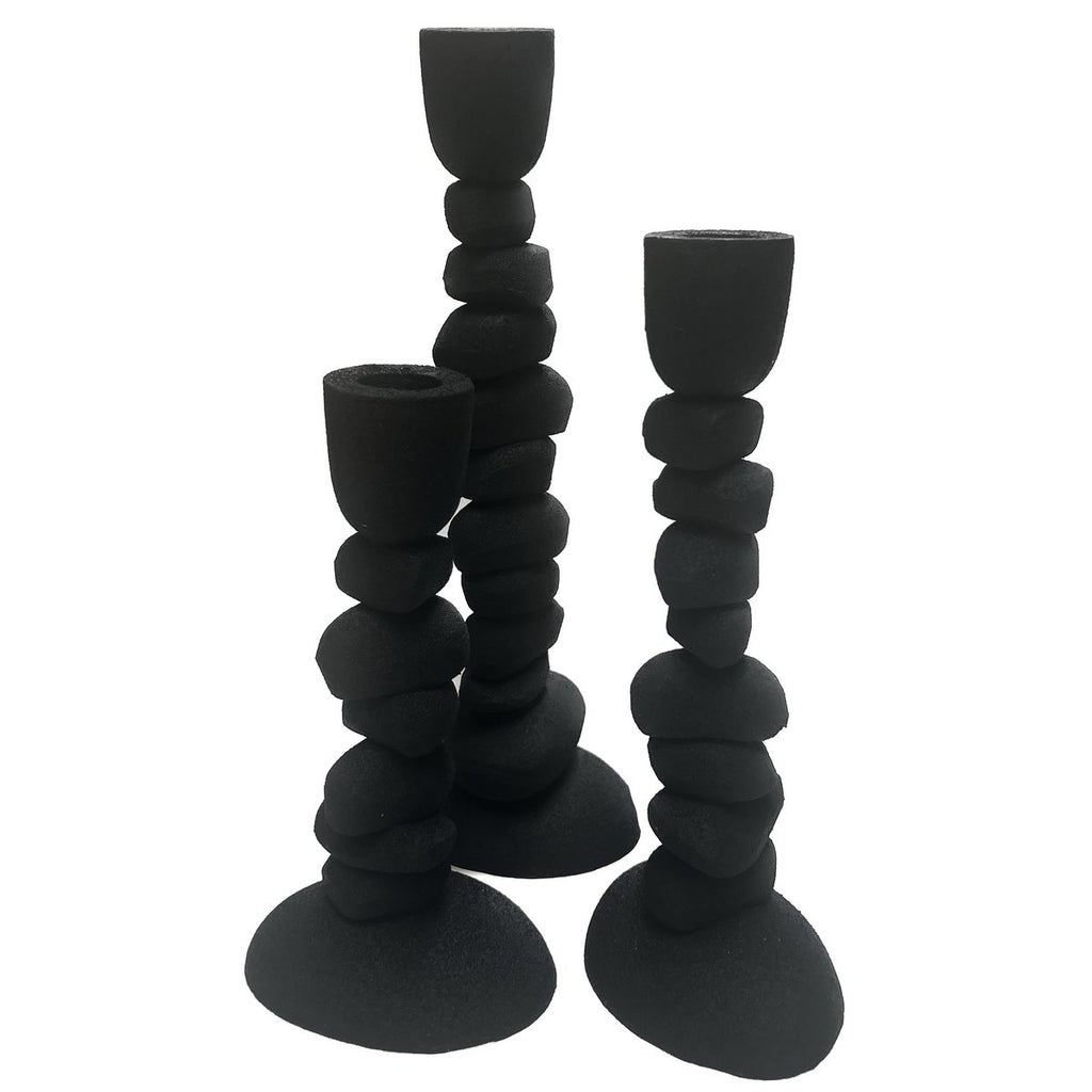 Nechi schwarz L10 x B8 x H28/22/19 cm – 3 Stück