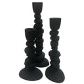 Nechi schwarz L10 x B8 x H28/22/19 cm – 3 Stück