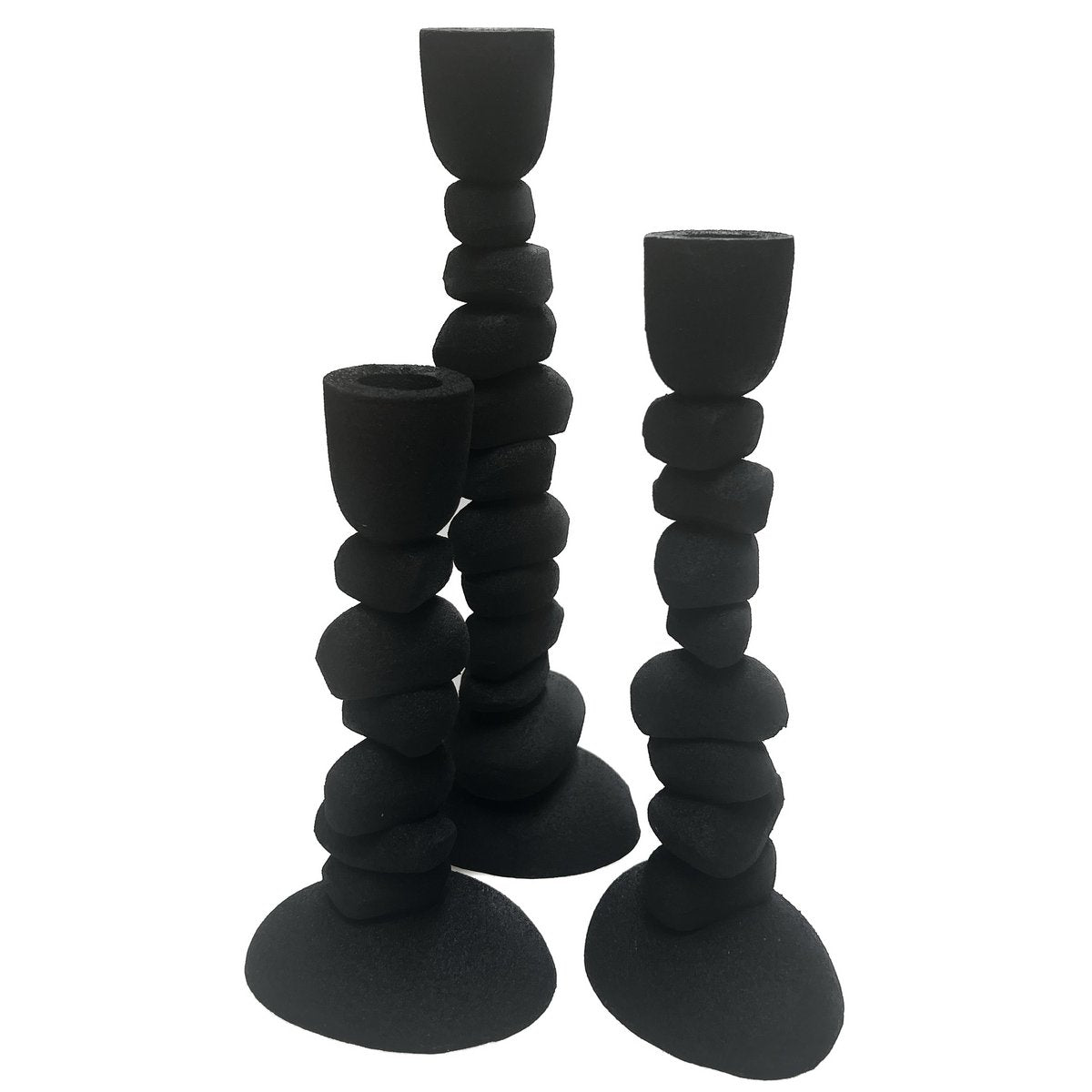 Nechi schwarz L10 x B8 x H28/22/19 cm – 3 Stück