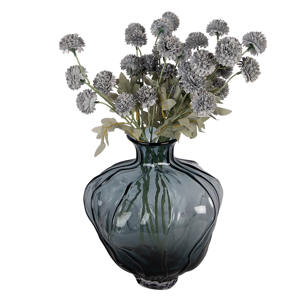 Vase Ø 26x31 cm Blaues Glas